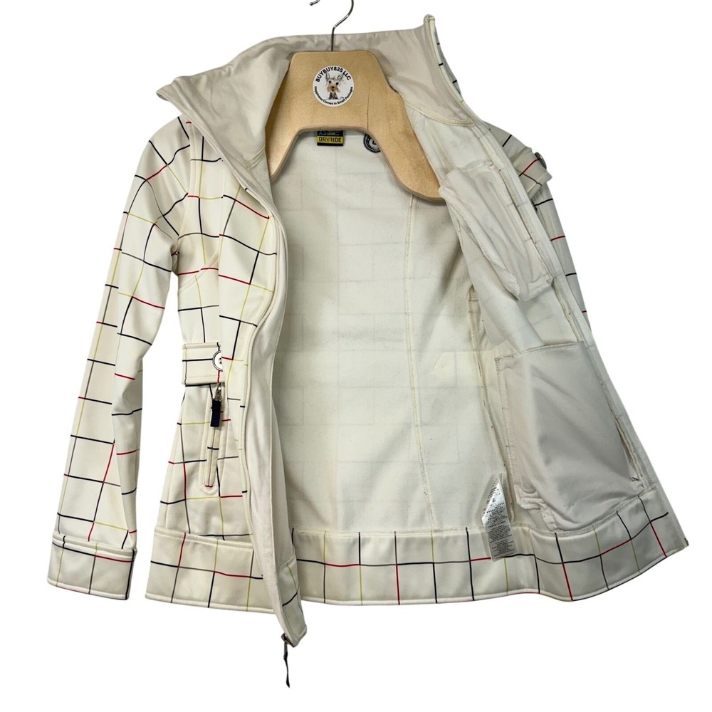 Burton Women's XS Dryride Ski Snowboard Jacket Cream Grid Y2K - Picture 5 of 13